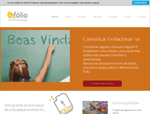 Tablet Screenshot of foliocomunica.com.br